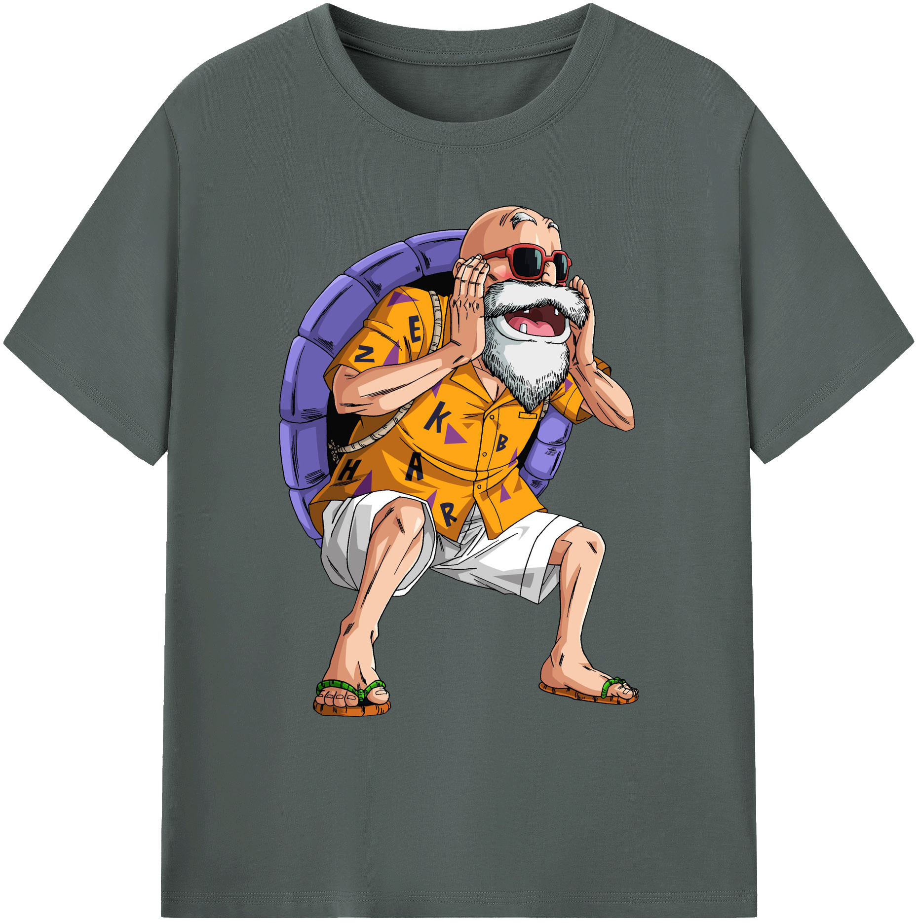 （画像用） ドラゴンボール 亀仙人（かめせんにん） DRAGON BALL Master Roshi Kame Sennin 綿100％ メンズ半袖Tシャツ｜肌触りやわらか＆通気性